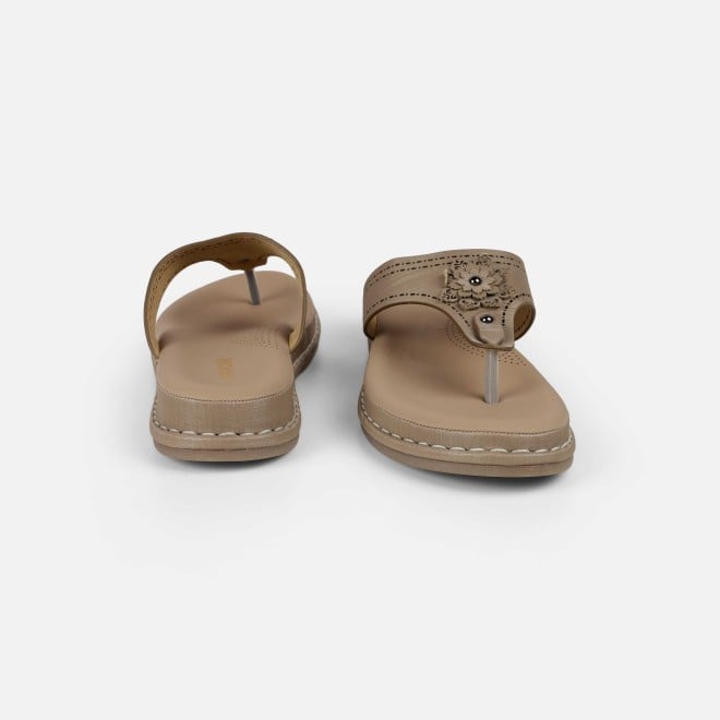 Mochi Women Beige Casual Slippers (SKU: 32-1467-20-36)