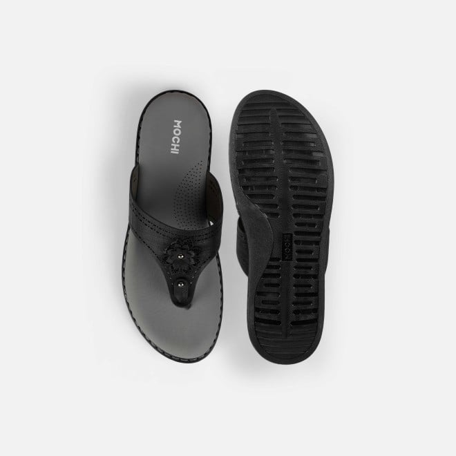 Mochi Women Black Casual Slippers (SKU: 32-1467-11-36)