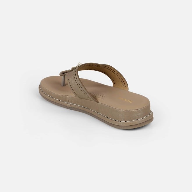 Mochi Women Beige Casual Slippers (SKU: 32-1467-20-36)