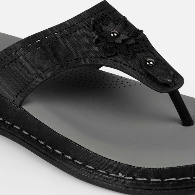 Mochi Women Black Casual Slippers (SKU: 32-1467-11-36)