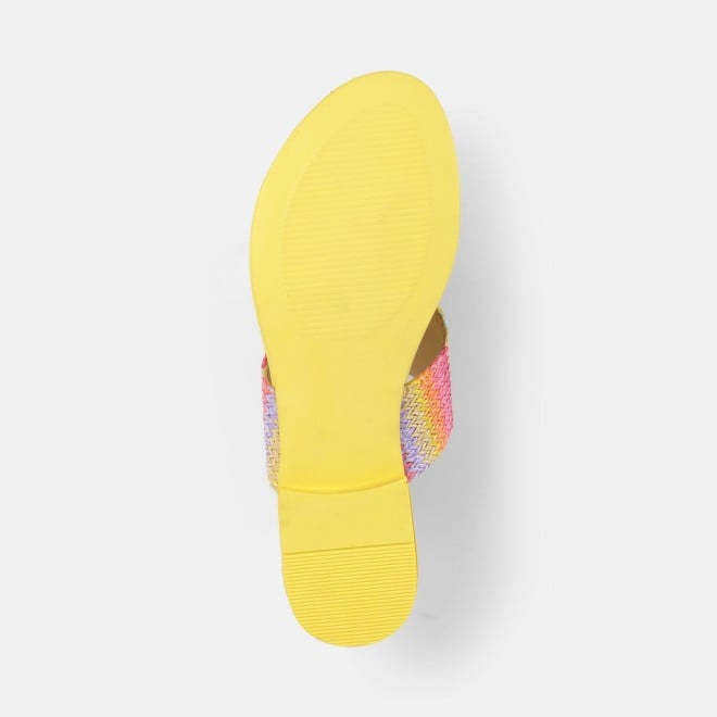 Mochi Women Yellow Casual Slippers (SKU: 32-1470-33-36)