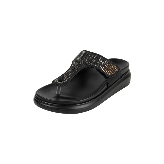 Mochi Women Black Casual Slippers (SKU: 32-1473-11-36)