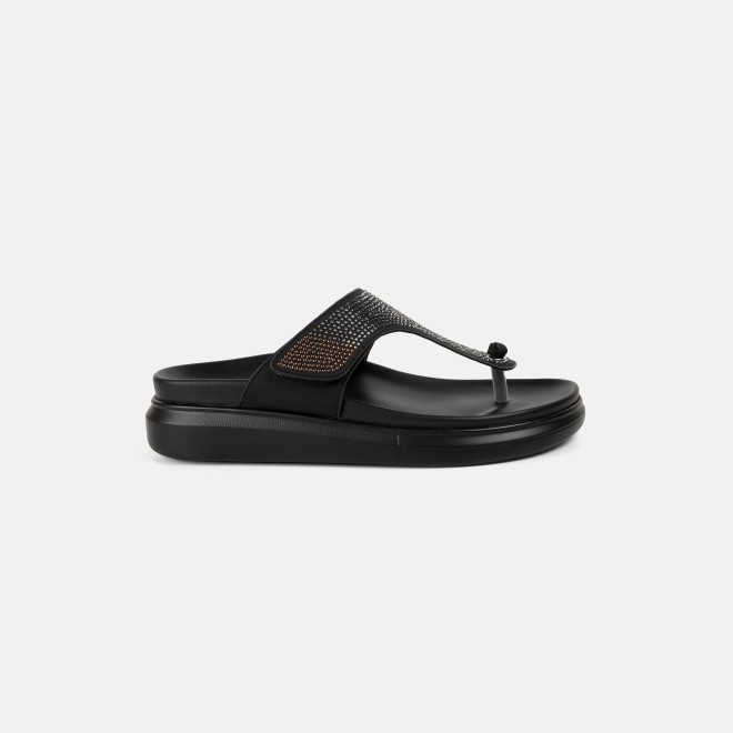 Mochi Women Black Casual Slippers (SKU: 32-1473-11-36)