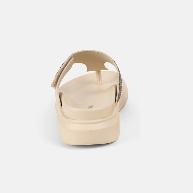 Mochi Women Beige Casual Slippers (SKU: 32-1473-20-36)