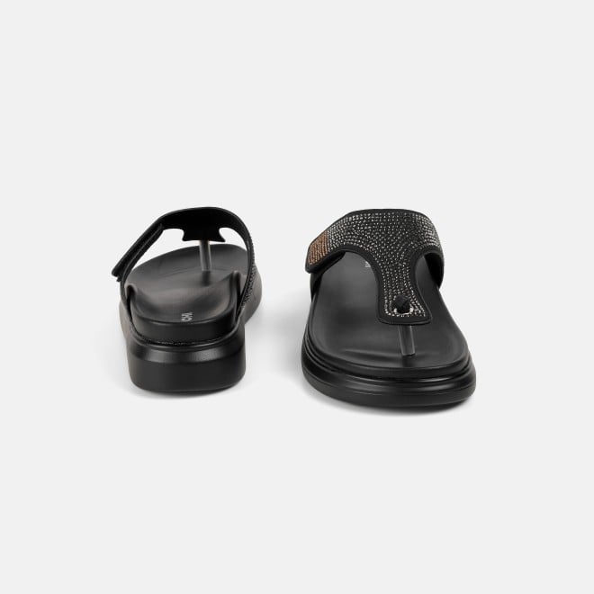 Mochi Women Black Casual Slippers (SKU: 32-1473-11-36)