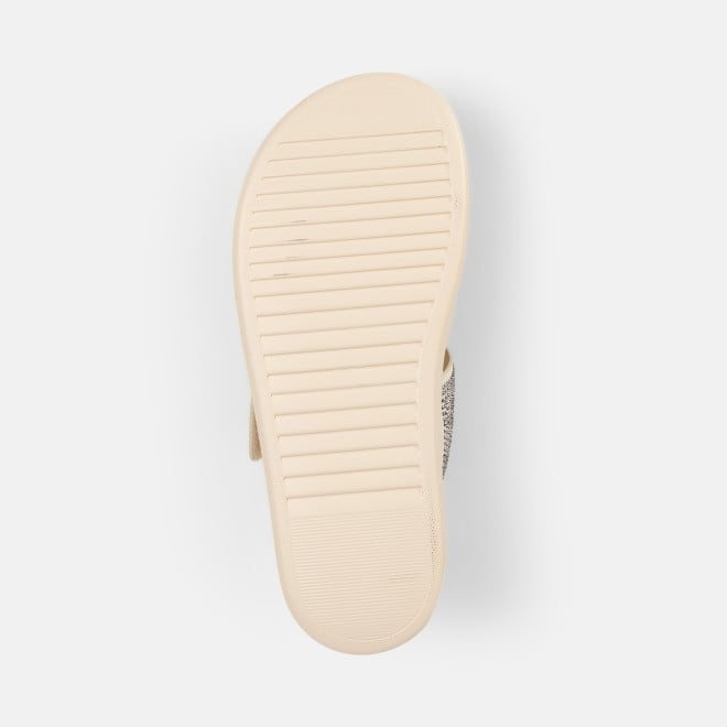 Mochi Women Beige Casual Slippers (SKU: 32-1473-20-36)