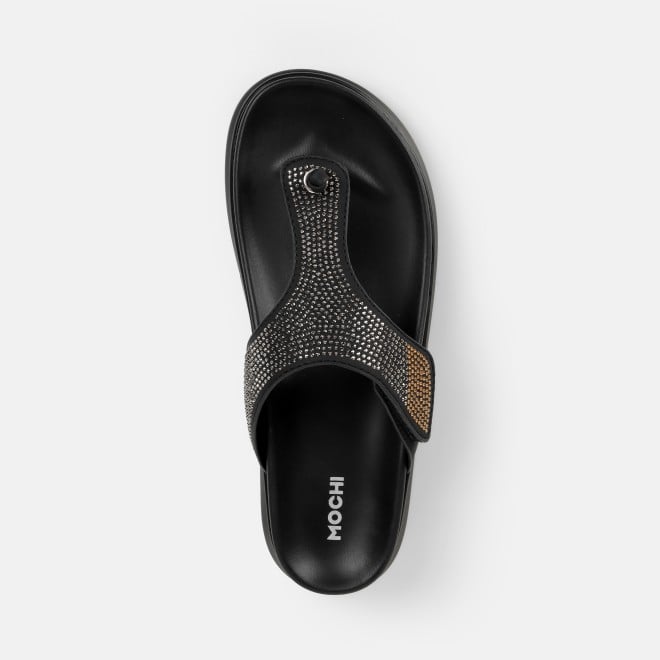 Mochi Women Black Casual Slippers (SKU: 32-1473-11-36)