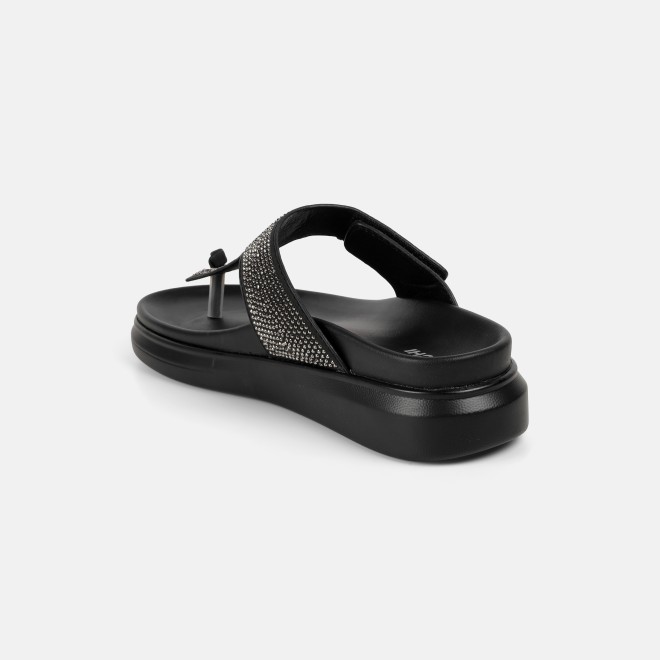 Mochi Women Black Casual Slippers (SKU: 32-1473-11-36)