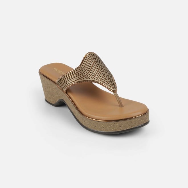 Mochi Women Antic-gold Casual Slip Ons (SKU: 32-1474-28-37)