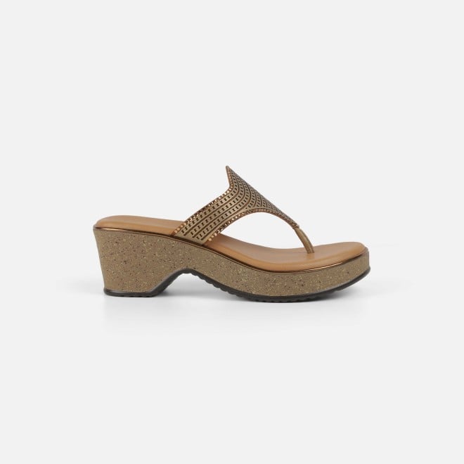 Mochi Women Antic-gold Casual Slip Ons (SKU: 32-1474-28-37)