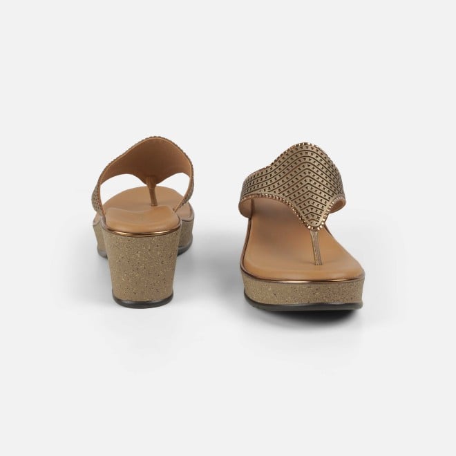 Mochi Women Antic-gold Casual Slip Ons (SKU: 32-1474-28-37)