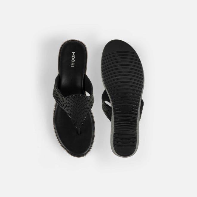 Mochi Women Black Casual Slip Ons (SKU: 32-1474-11-36)