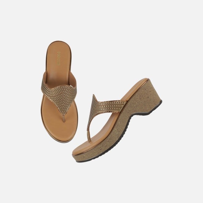 Mochi Women Antic-gold Casual Slip Ons (SKU: 32-1474-28-37)