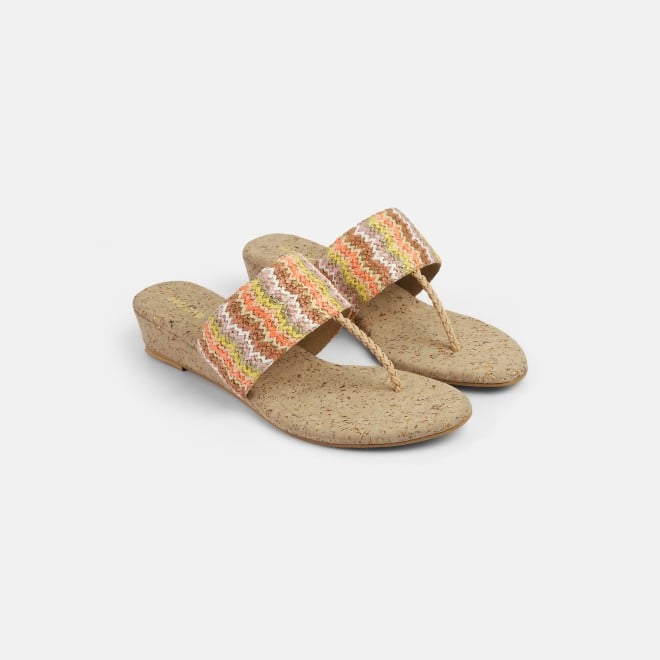 Mochi Women Beige-multi Casual Slip Ons (SKU: 32-1475-63-36)