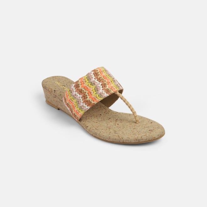 Mochi Women Beige-multi Casual Slip Ons (SKU: 32-1475-63-36)