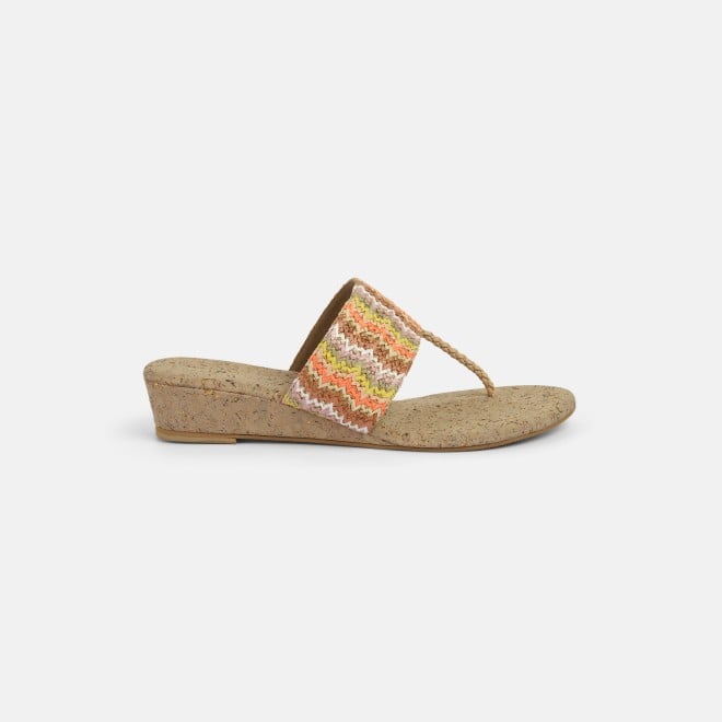 Mochi Women Beige-multi Casual Slip Ons (SKU: 32-1475-63-36)