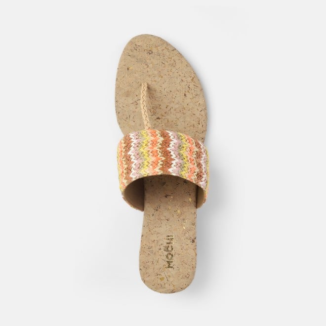 Mochi Women Beige-multi Casual Slip Ons (SKU: 32-1475-63-36)