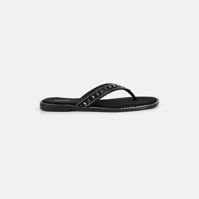 Mochi Women Black Casual Slippers (SKU: 32-1485-11-36)