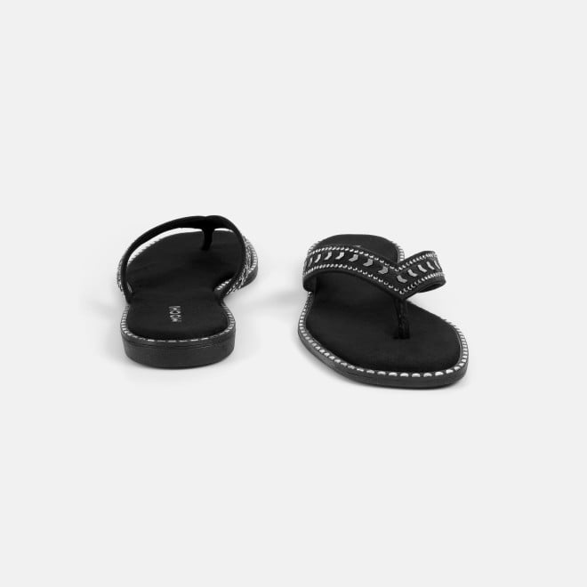 Mochi Women Black Casual Slippers (SKU: 32-1485-11-36)