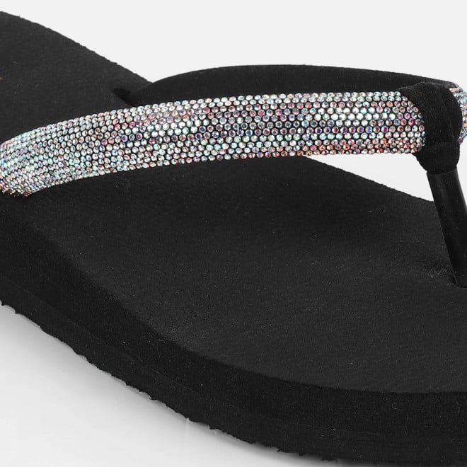 Mochi Women Black Casual Slippers (SKU: 32-1487-11-39)
