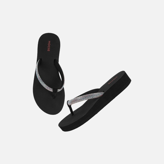 Mochi Women Black Casual Slippers (SKU: 32-1487-11-39)