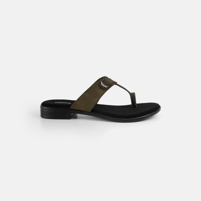 Mochi Women Olive Casual Slippers (SKU: 32-1503-49-36)