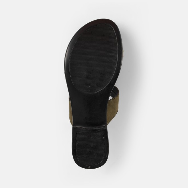 Mochi Women Olive Casual Slippers (SKU: 32-1503-49-36)