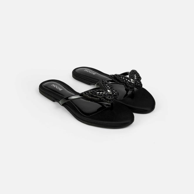 Mochi Women Black Casual Slippers (SKU: 32-1506-11-36)