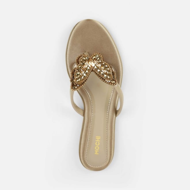 Mochi Women Antic-gold Casual Slippers (SKU: 32-1506-28-36)