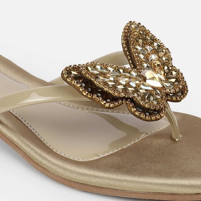 Mochi Women Antic-gold Casual Slippers (SKU: 32-1506-28-36)