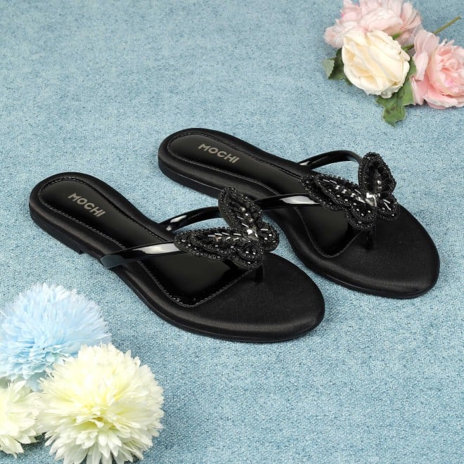 Mochi Women Black Casual Slippers (SKU: 32-1506L-11-42)