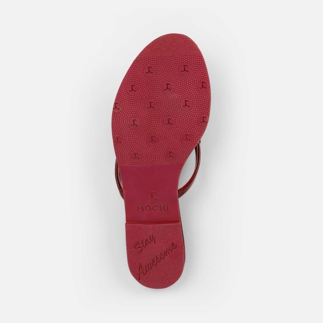 Mochi Women Maroon Casual Slippers (SKU: 32-1506L-44-42)