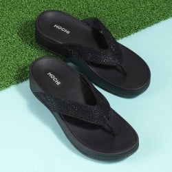 Women Black Casual Slippers