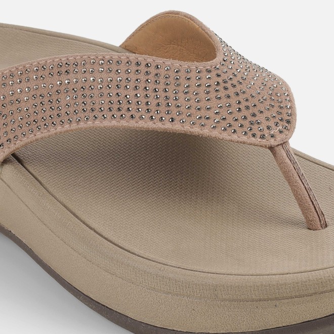 Mochi Women Beige Casual Slippers (SKU: 32-1507-20-36)