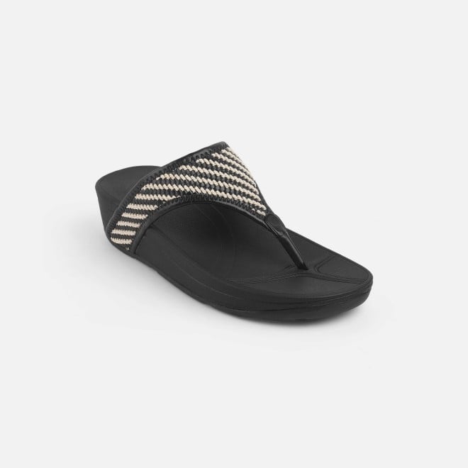 Mochi Women Black Casual Slippers
