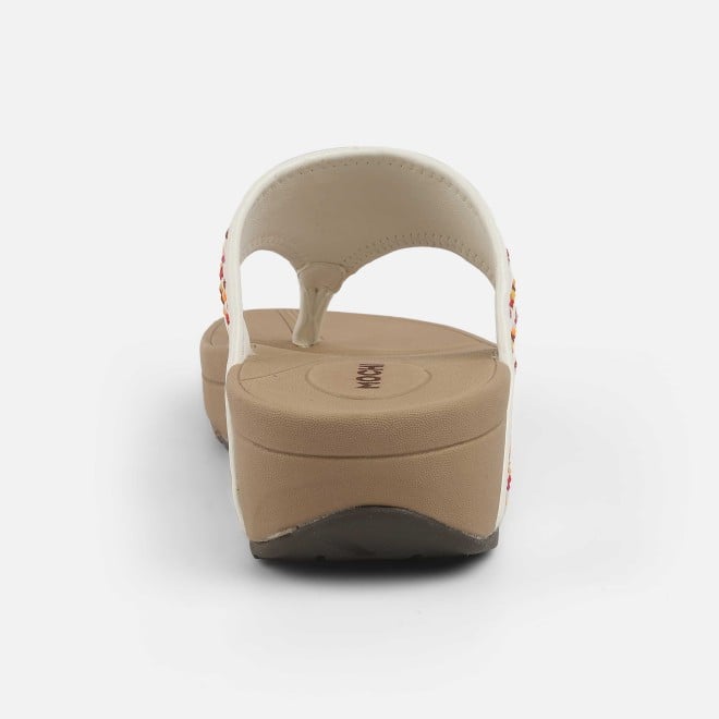 Mochi Women White-multi Casual Slippers (SKU: 32-1510-76-36)