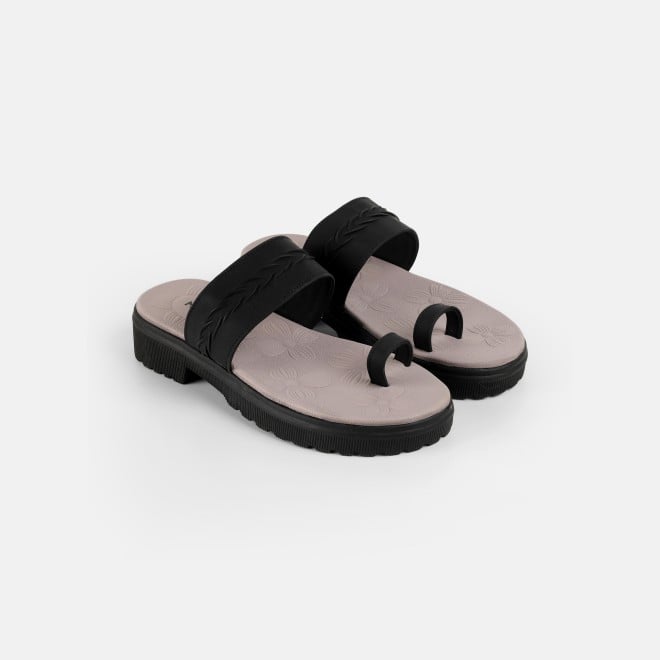 Mochi Women Black Casual Slip Ons (SKU: 32-1529-11-36)