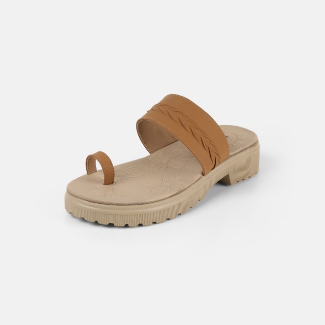 Mochi Women Tan Casual Slip Ons (SKU: 32-1529-23-36)