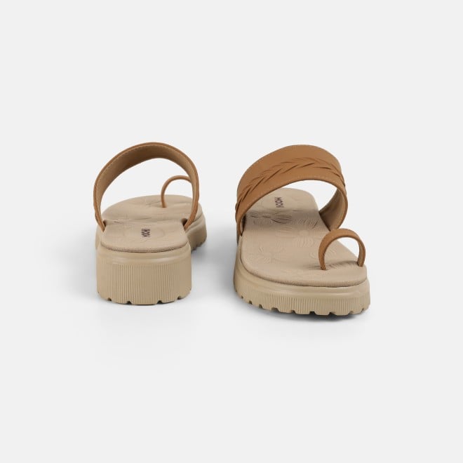 Mochi Women Tan Casual Slip Ons (SKU: 32-1529-23-36)