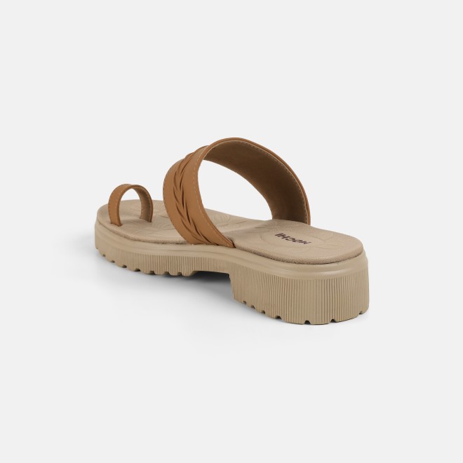 Mochi Women Tan Casual Slip Ons (SKU: 32-1529-23-36)