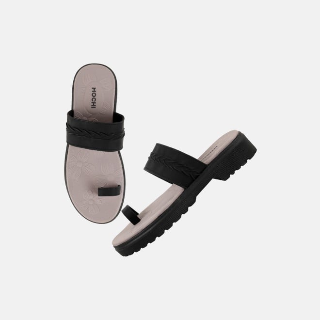 Mochi Women Black Casual Slip Ons (SKU: 32-1529-11-36)