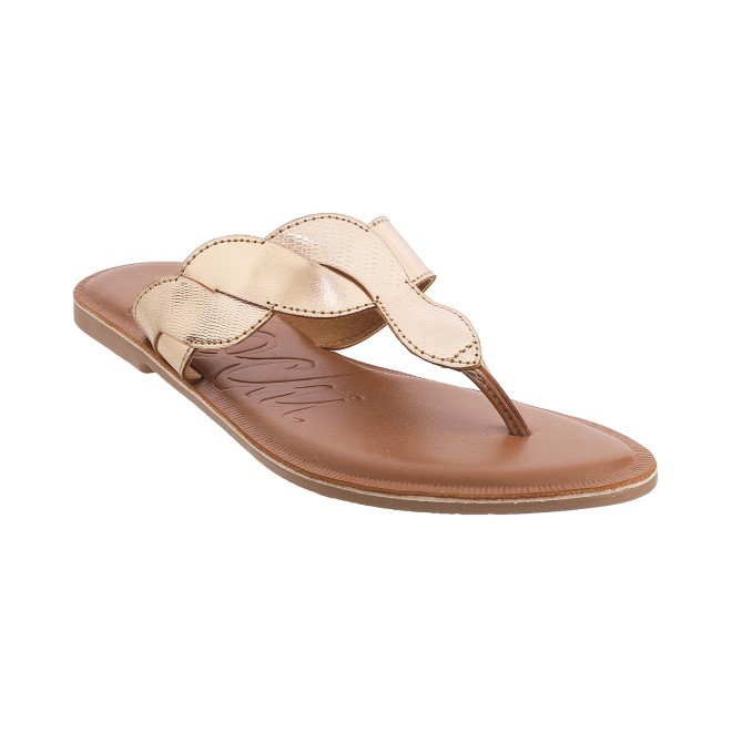 Mochi Rose-Gold Casual Slippers
