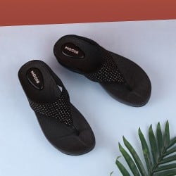 Women Black Casual Slippers