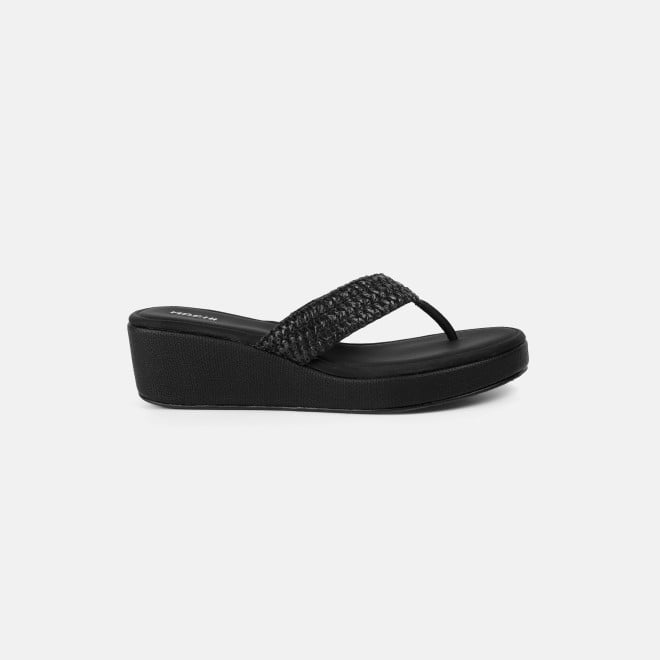 Mochi Women Black Casual Slip Ons (SKU: 32-1562-11-36)