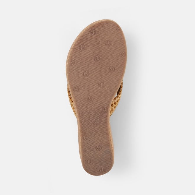 Mochi Women Beige-red Casual Slip Ons (SKU: 32-1562-89-36)