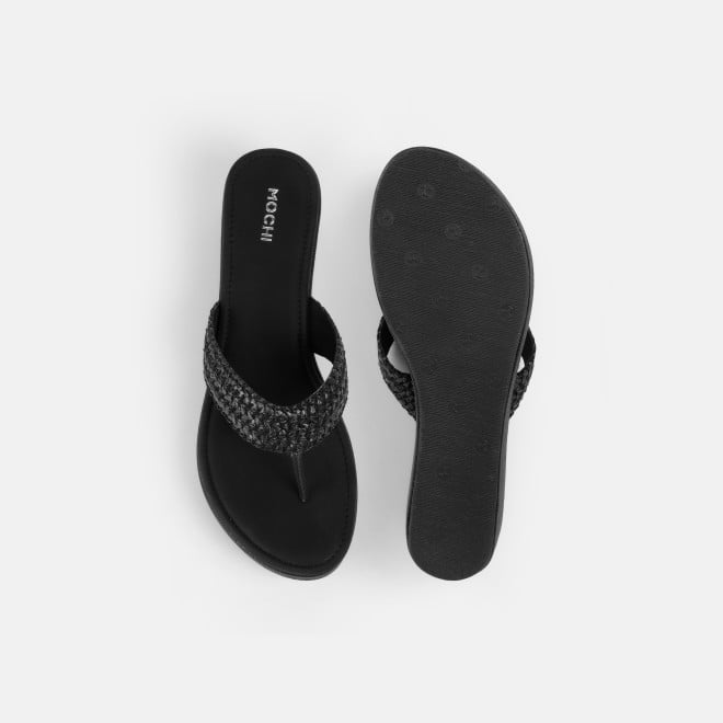 Mochi Women Black Casual Slip Ons (SKU: 32-1562-11-36)