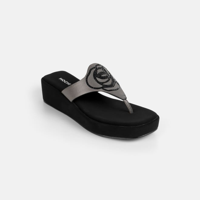Mochi Women Black Casual Slip Ons (SKU: 32-1582-11-36)