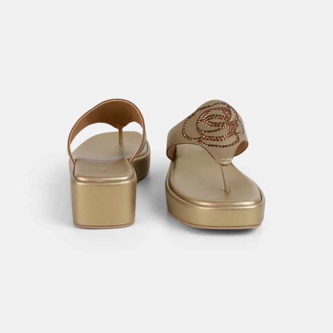 Mochi Women Antic-gold Casual Slip Ons (SKU: 32-1582-28-36)