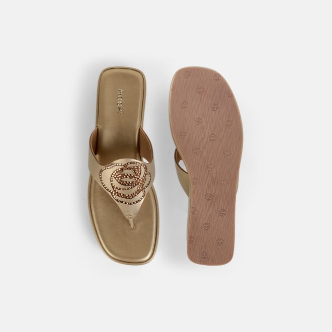 Mochi Women Antic-gold Casual Slip Ons (SKU: 32-1582-28-36)