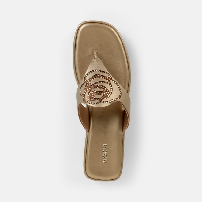 Mochi Women Antic-gold Casual Slip Ons (SKU: 32-1582-28-36)